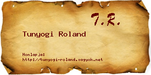 Tunyogi Roland névjegykártya